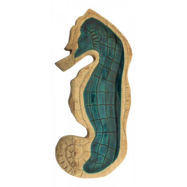 Tava marina Sea Club lemn de mango ,model calut de mare, 45x20x2.5cm