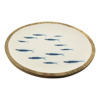 Platou marin Sea Club, lemn de mango, interior emailat, Ø 27.5cm, H 2.5cm Platou marin Sea Club, lemn de mango, interior emailat, Ø 27.5cm, H 2.5cm