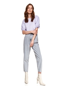 Bluza dama cu maneci scurte, TOP SECRET, SBK2681, Violet Bluza dama cu maneci scurte, TOP SECRET, SBK2681, Violet