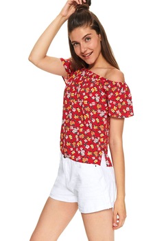 Bluza cu maneci scurte pentru femei, TOP SECRET, SBK2577, Rosu Bluza cu maneci scurte pentru femei, TOP SECRET, SBK2577, Rosu