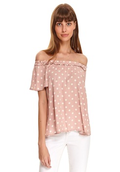 Bluza cu maneci scurte pentru femei, TOP SECRET, SBK2626, Roz deschis Bluza cu maneci scurte pentru femei, TOP SECRET, SBK2626, Roz deschis