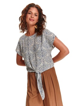 Bluza cu maneci scurte pentru femei, TOP SECRET, SBK2653, Bej Bluza cu maneci scurte pentru femei, TOP SECRET, SBK2653, Bej