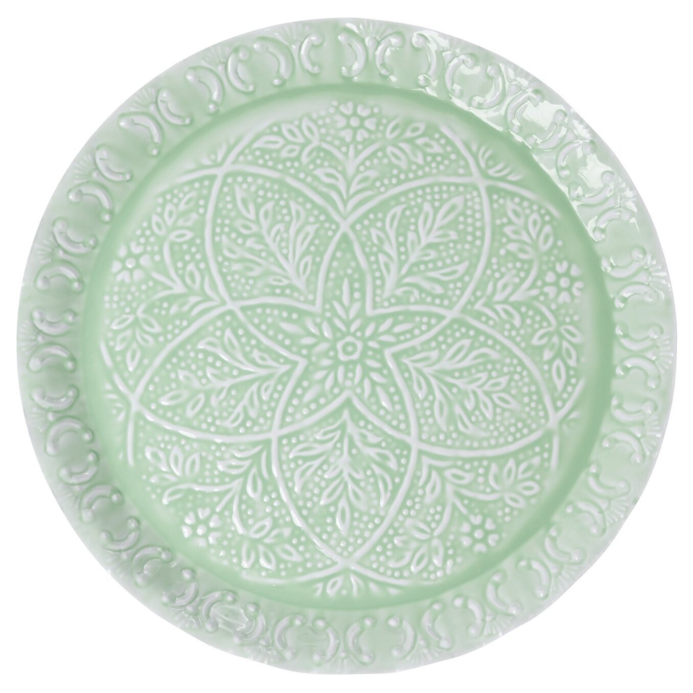 Tava Servire Metalica Rice Verde 36cm