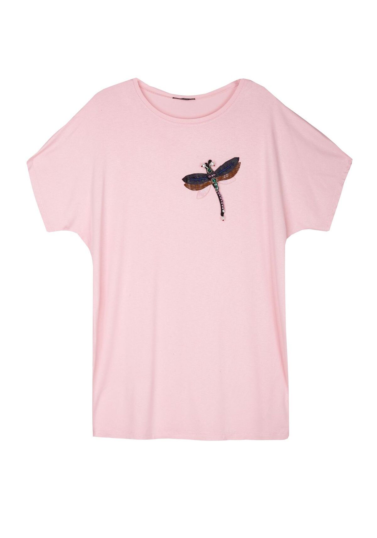 Bluza dama cu maneci scurte, TOP SECRET, SBK2441, Multicolor