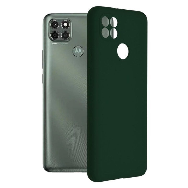 Капак за Motorola Moto G9 Power, Techsuit Soft Edge Silicone, Dark Green
