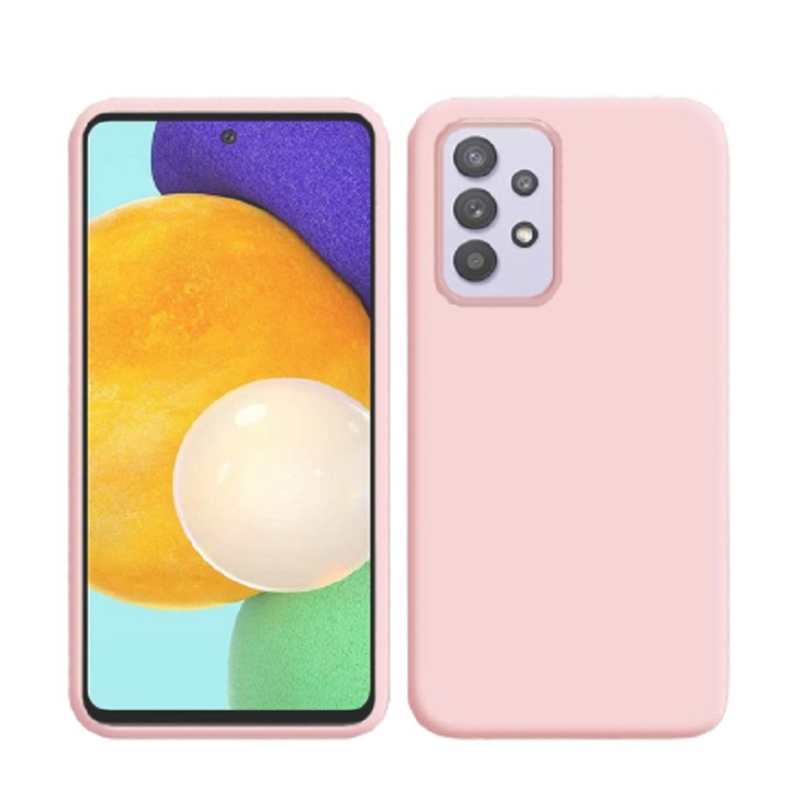 Силиконов калъф с микрофибърна вътрешност, съвместим с Samsung Galaxy A52s / A52 5G, Противоударен, Smart ACCESORIES, Pink