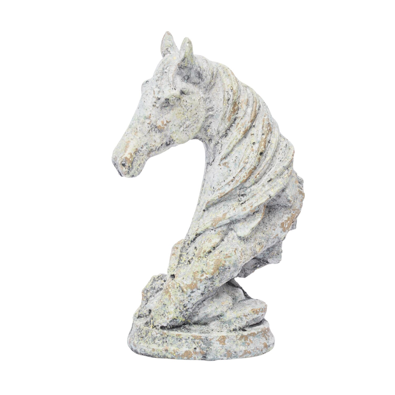 Decoratiune de piatra cal, crem antichizat, 28x10x17 cm