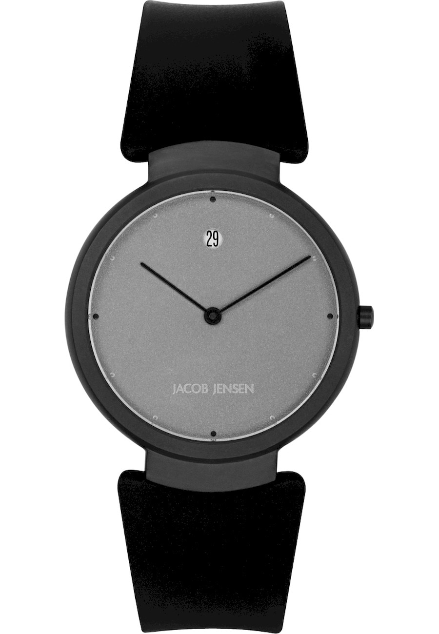 Ceas de dama Jacob Jensen 103, Analog, Otel inoxidabil, 3 ATM, Negru