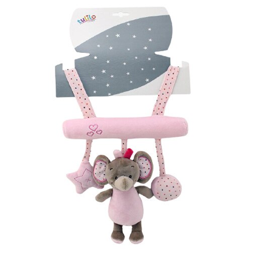 Jucarie carucior, elefantel roz