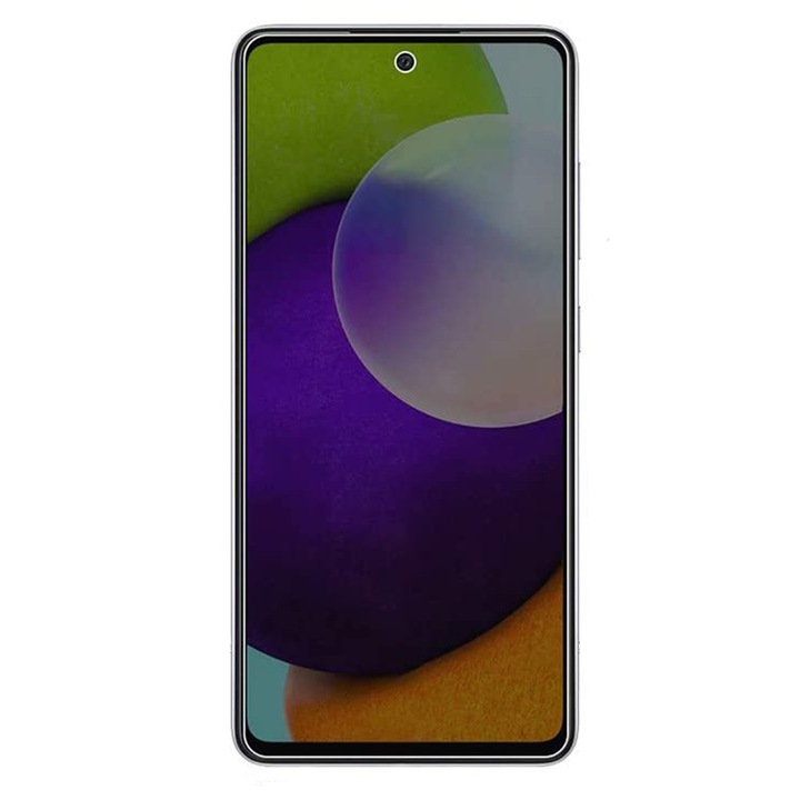 Samsung Galaxy A51 kompatibilis biztonságos üvegfólia, adatvédelem, kémvédelem, teljes képernyő, teljes fedél, HD tisztaság, 6X erősebb prémium üveg, fekete