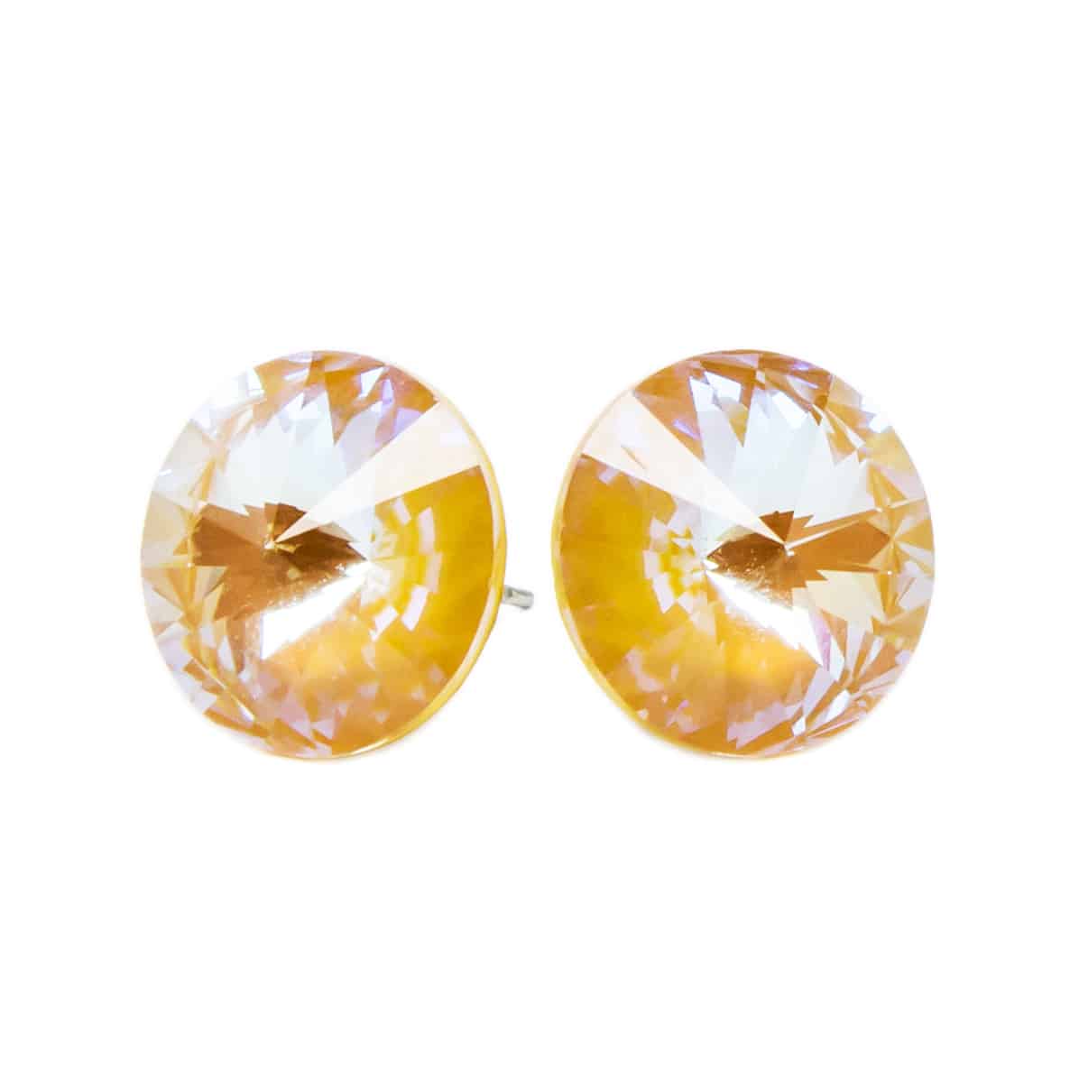 Cercei Round Stones 14mm, Miidefloriart - model 33