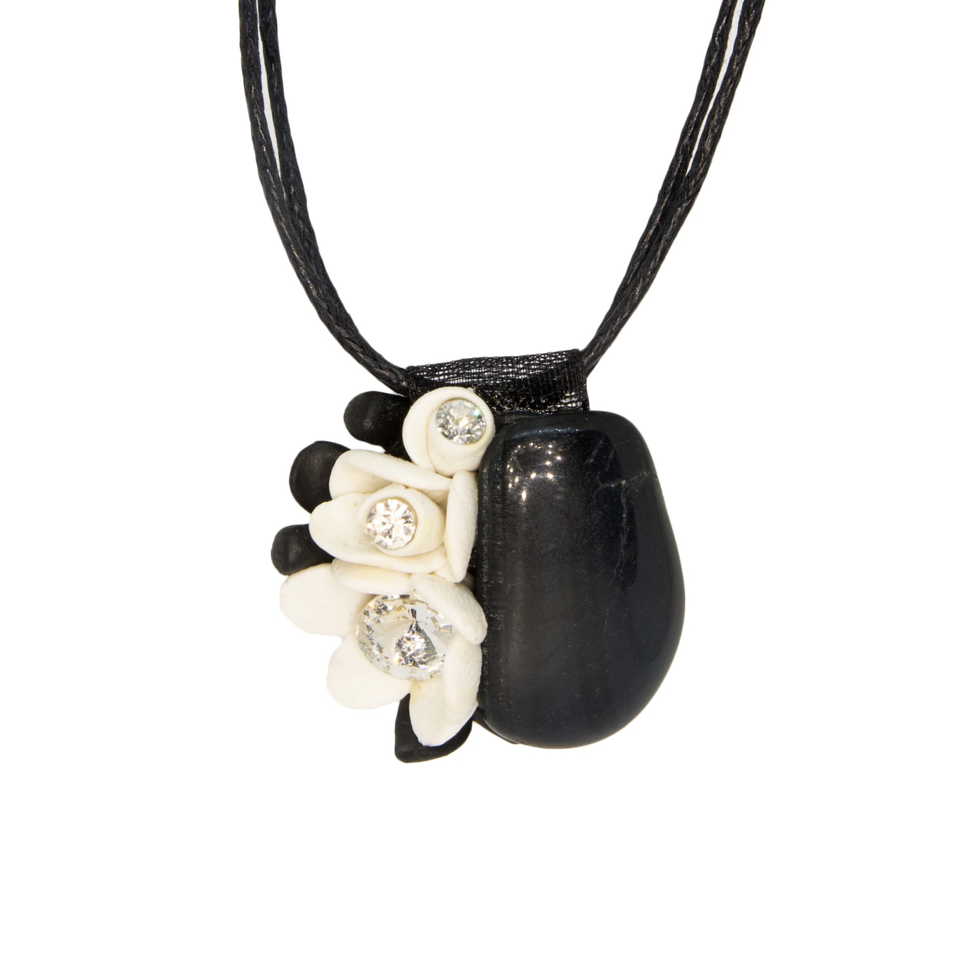 Colier cu piatra semipretioasa si cristale Swarovski, Miidefloriart - model 194