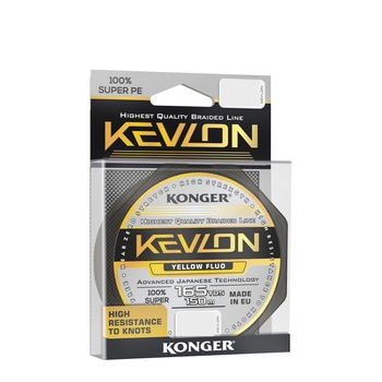 Fir Textil pescuit Konger Kevlon X4 , Yellow Fluo, 150m / 0.12mm , rezistenta 10.1kg Fir Textil pescuit Konger Kevlon X4 , Yellow Fluo, 150m / 0.12mm , rezistenta 10.1kg