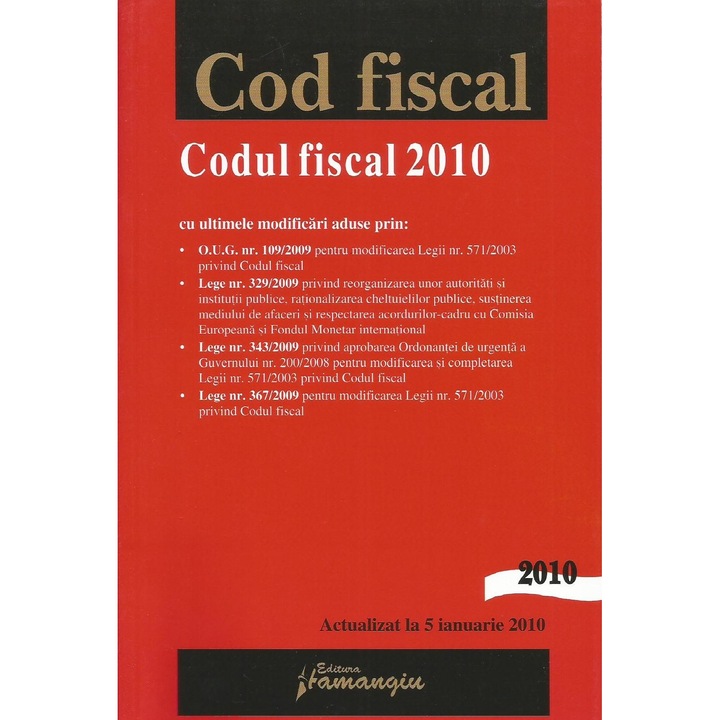Codul fiscal 2010