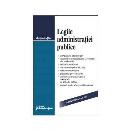 Legile administratiei publice Actualizat 16 februarie 2011