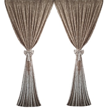 Set 2 draperii DECORINT pe rejansa (DR.65), grej, gri deschis, 250x275cmx2 buc Set 2 draperii DECORINT pe rejansa (DR.65), grej, gri deschis, 250x275cmx2 buc