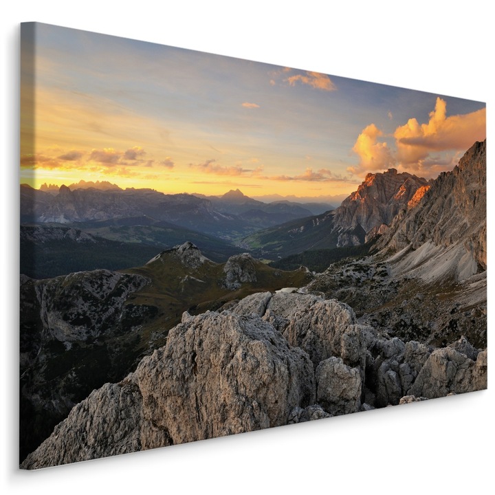 Tablou pentru Living Lant Montan Peisaj 3D 90cm x 60cm Vedere, Natura, Soare, Cer, Design modern, Dormitor
