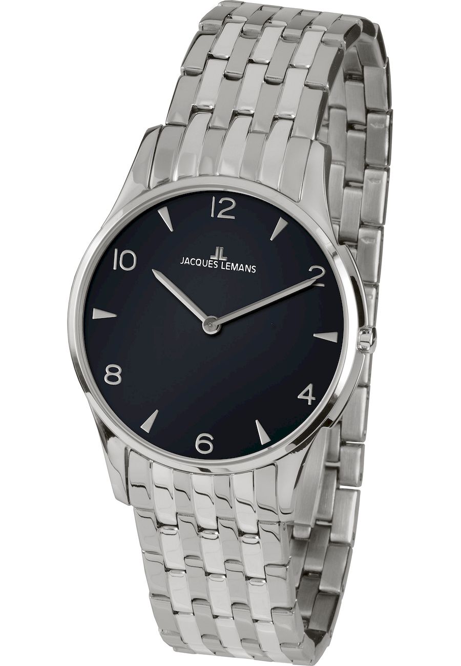 Ceas de dama Jacques-Lemans 1-1853ZC, Analog, Quartz, 5 ATM, Argintiu