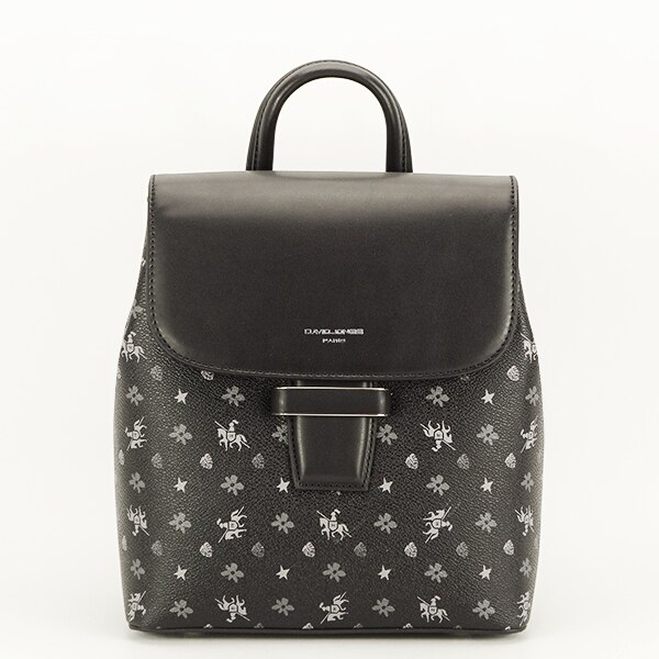 Rucsac negru cu imprimeu Amelia Negru