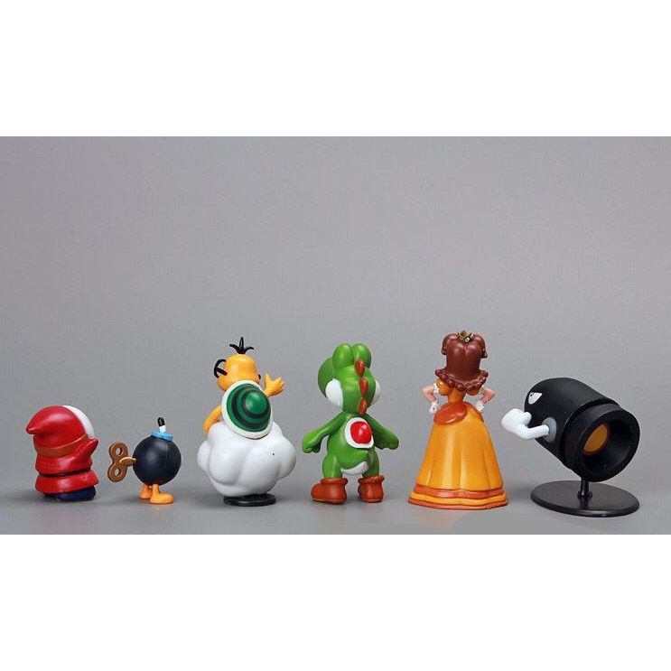 Set 18 Figurine Super Mario (Mario, Luigi, Princess Peach, Yoshi