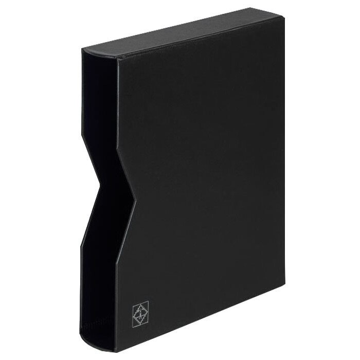 Suport pentru clasor timbre 64 pagini, imbracat in piele,culoare negru - 302412
