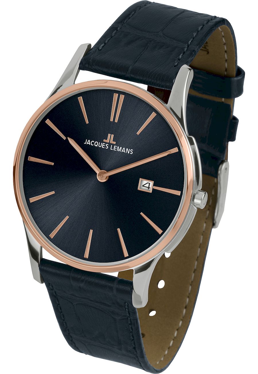 Ceas de dama Jacques-Lemans 1-1937G, Analog, Otel inoxidabil, 5 ATM, Negru