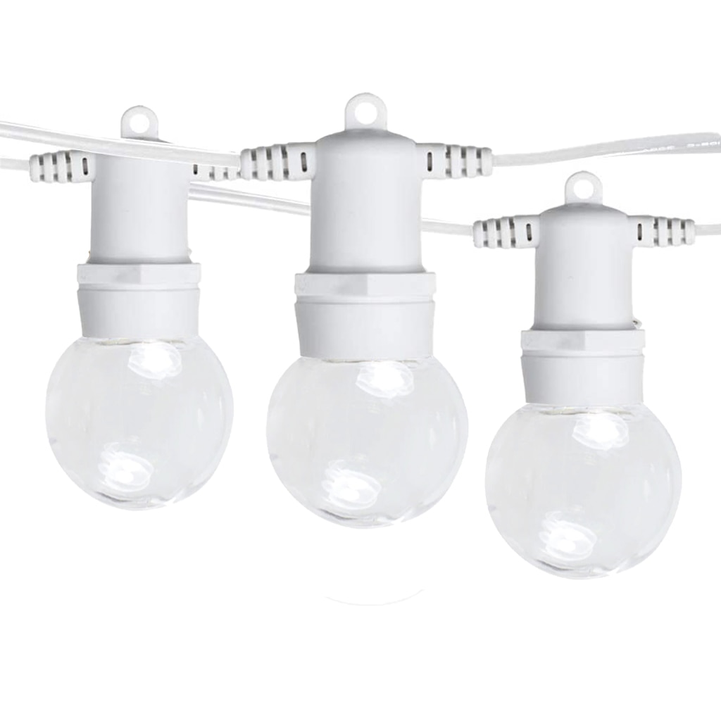 Ghirlanda luminoasa 10 m cu 20 becuri Mate LED 1W interconectabila Cablu alb