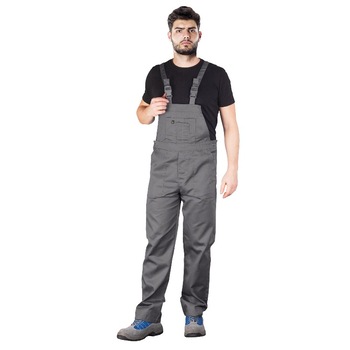 Salopeta de protectie,Yes, croi clasic, din tercot, pentru lucru, culoarea\gri, marimea 56 Salopeta de protectie,Yes, croi clasic, din tercot, pentru lucru, culoarea\gri, marimea 56