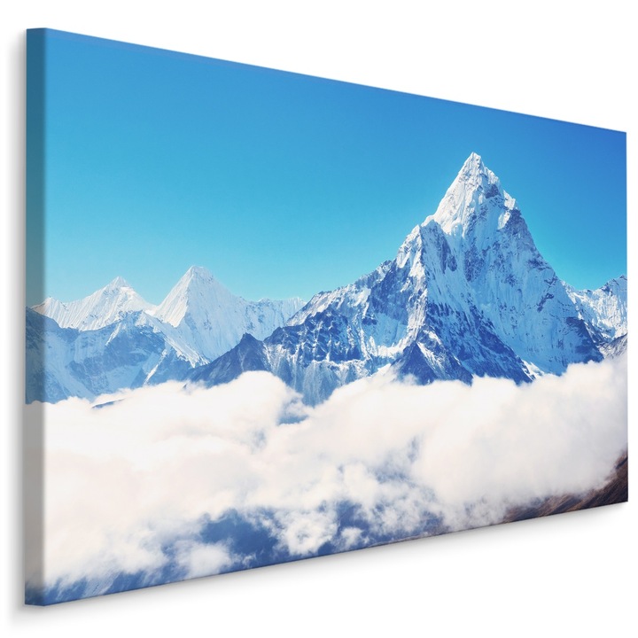 Картина за всекидневна MOUNTAIN PEAK Mount Everest 70cm x 50cm 3D пейзаж, изглед, креативен декор, платно, спалня