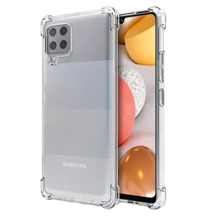 Husa Anti-Soc pentru Samsung Galaxy A12 / M12, Aziao Extreme Optim Protection, 1.5 mm, Transparent