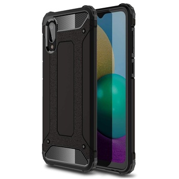 Husa compatibila cu Samsung Galaxy A02 / M02 Hybrid Armor - Negru Husa compatibila cu Samsung Galaxy A02 / M02 Hybrid Armor - Negru