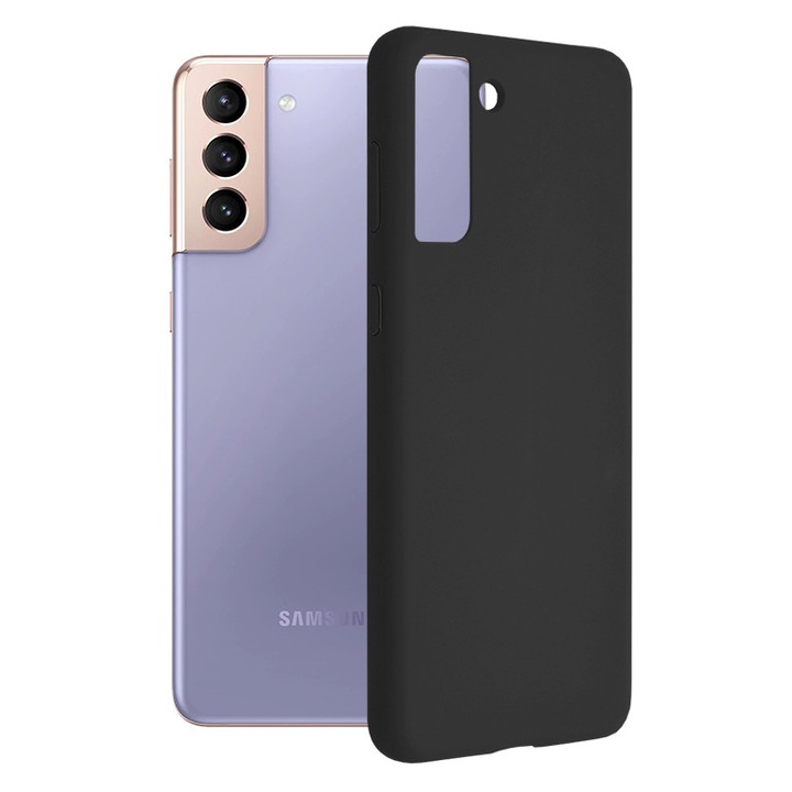 Кейс за Samsung Galaxy S21 Plus 5G, Techsuit Soft Edge Silicone, черен