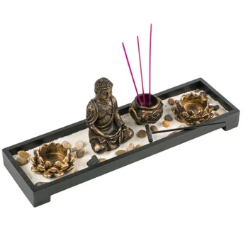 Suport lumanari din lemn, Zola, dreptunghiular, cu betisoare parfumate, 38x11x3.5 cm Suport lumanari din lemn, Zola, dreptunghiular, cu betisoare parfumate, 38x11x3.5 cm