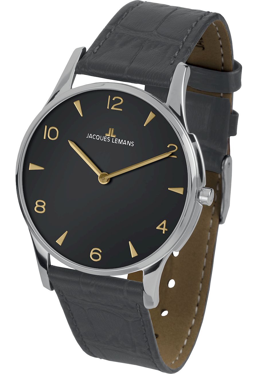 Ceas de dama Jacques-Lemans 1-1851ZE, Analog, Otel inoxidabil, 5 ATM, Negru