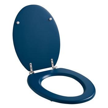 Capac WC Wirquin Colors Line Woody Blue Matt, cu balamale inox, MDF, 2.9 kg Capac WC Wirquin Colors Line Woody Blue Matt, cu balamale inox, MDF, 2.9 kg