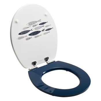 Capac WC Wirquin Trendy Line Diplomat School Of Sardines, soft close, cu balamale inox, MDF, 3.4 kg Capac WC Wirquin Trendy Line Diplomat School Of Sardines, soft close, cu balamale inox, MDF, 3.4 kg