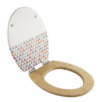 Capac WC Wirquin Trendy Line Diplomat Pastels, soft close, cu balamale inox, MDF, 3.4 kg Capac WC Wirquin Trendy Line Diplomat Pastels, soft close, cu balamale inox, MDF, 3.4 kg