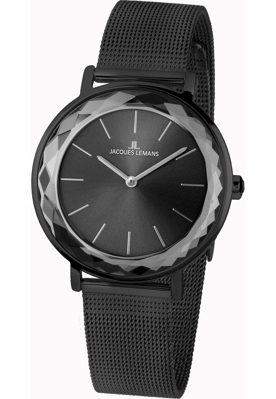 Ceas dama, Jacques Lemans, 1-2054G, Otel inoxidabil, 37 mm, 5 ATM, Negru