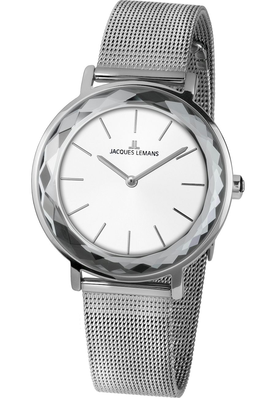 Ceas dama, Jacques Lemans, 1-2054F, Otel inoxidabil, 37 mm, 5 ATM, Argintiu