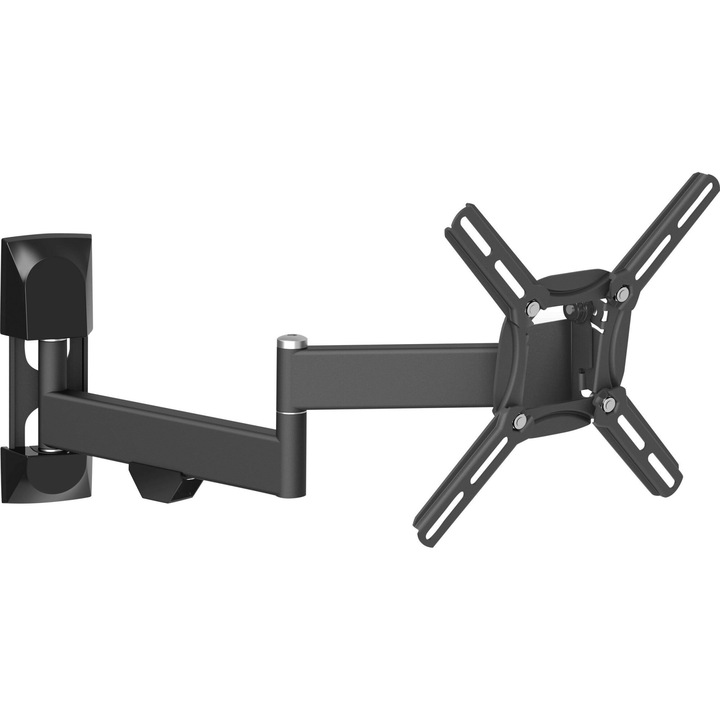 Стенна стойка за TV Barkan 2400.B, Регулируема, 13"-43", Черен