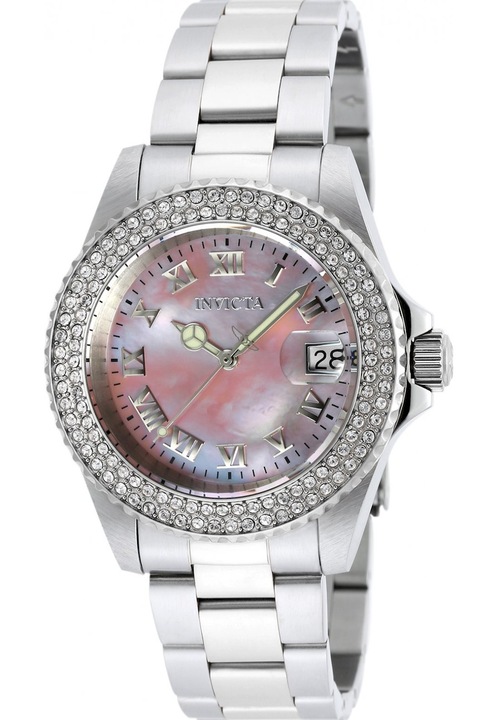 Аналогов часовник, Invicta, 19874, Кварц, Хронограф, 40 mm, Сребро