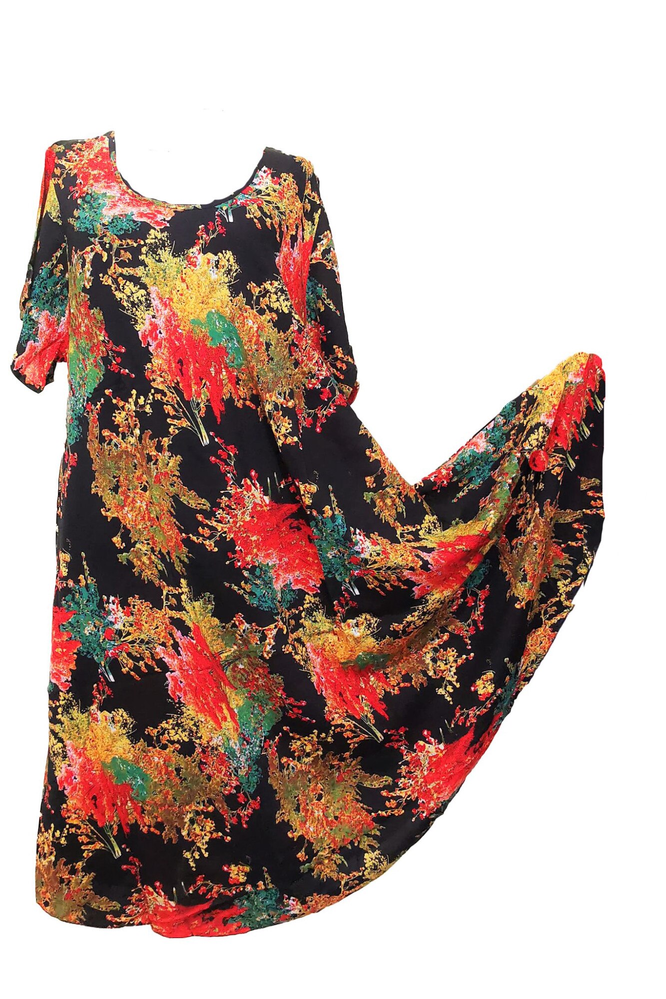 Rochie plus size Summer, bumbac, One Size INTL