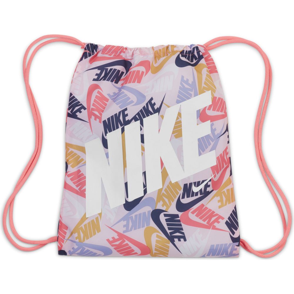 Rucsac tip sac Nike Kids' Printed Gym Sack, Sunset Pulse/White