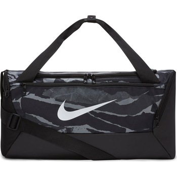 Geanta duffel Nike Brasilia S 9.0, Black/White AOP Geanta duffel Nike Brasilia S 9.0, Black/White AOP