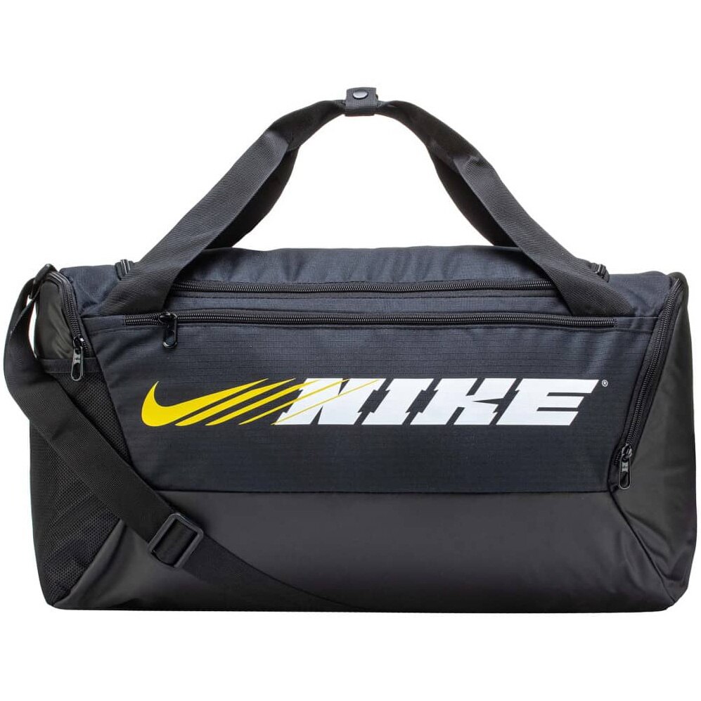 Geanta duffel Nike Brasilia, Black/Bright Citron