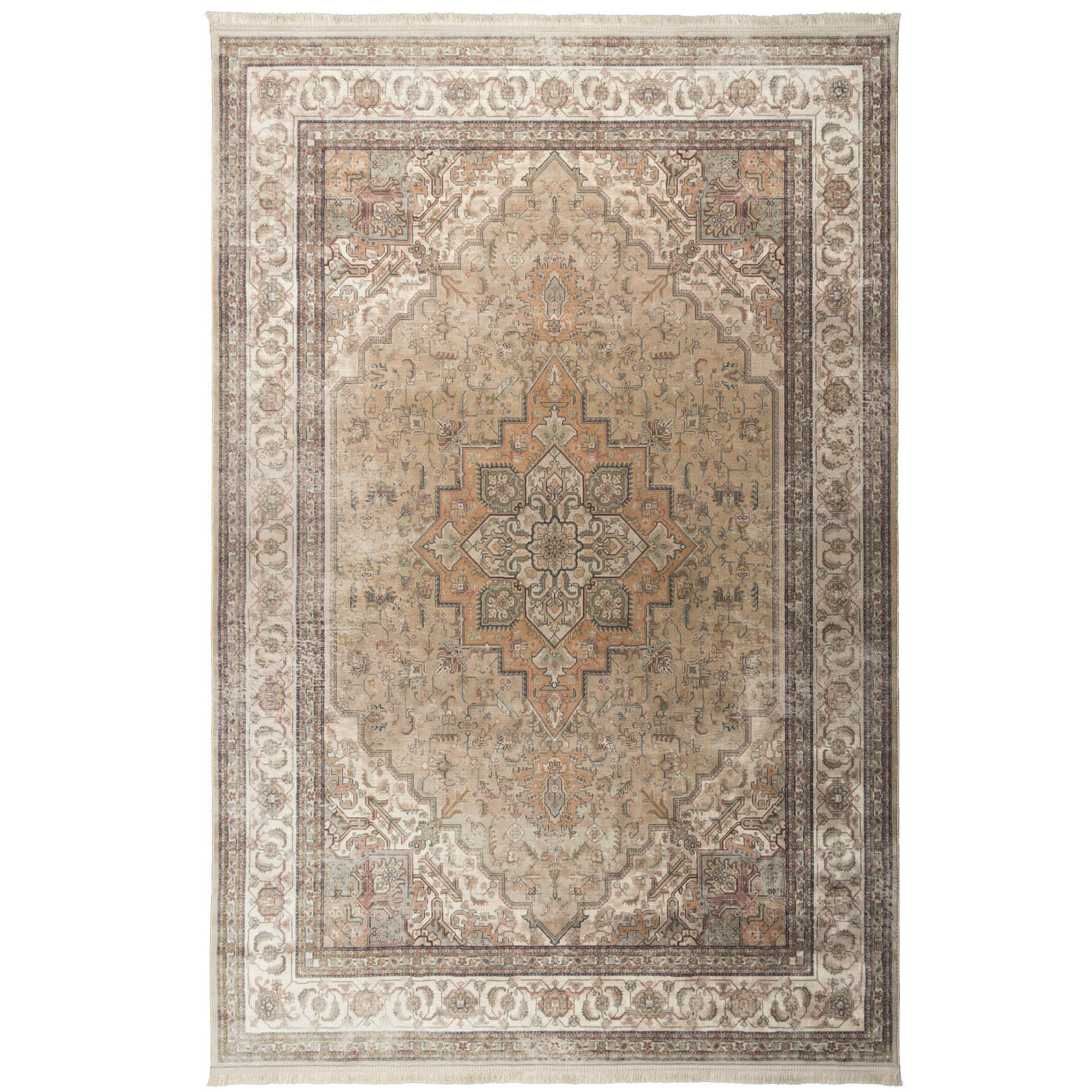 Covor EuCarpet 100626D1 Dimensiune 120x180 cm Design Vintage Maro