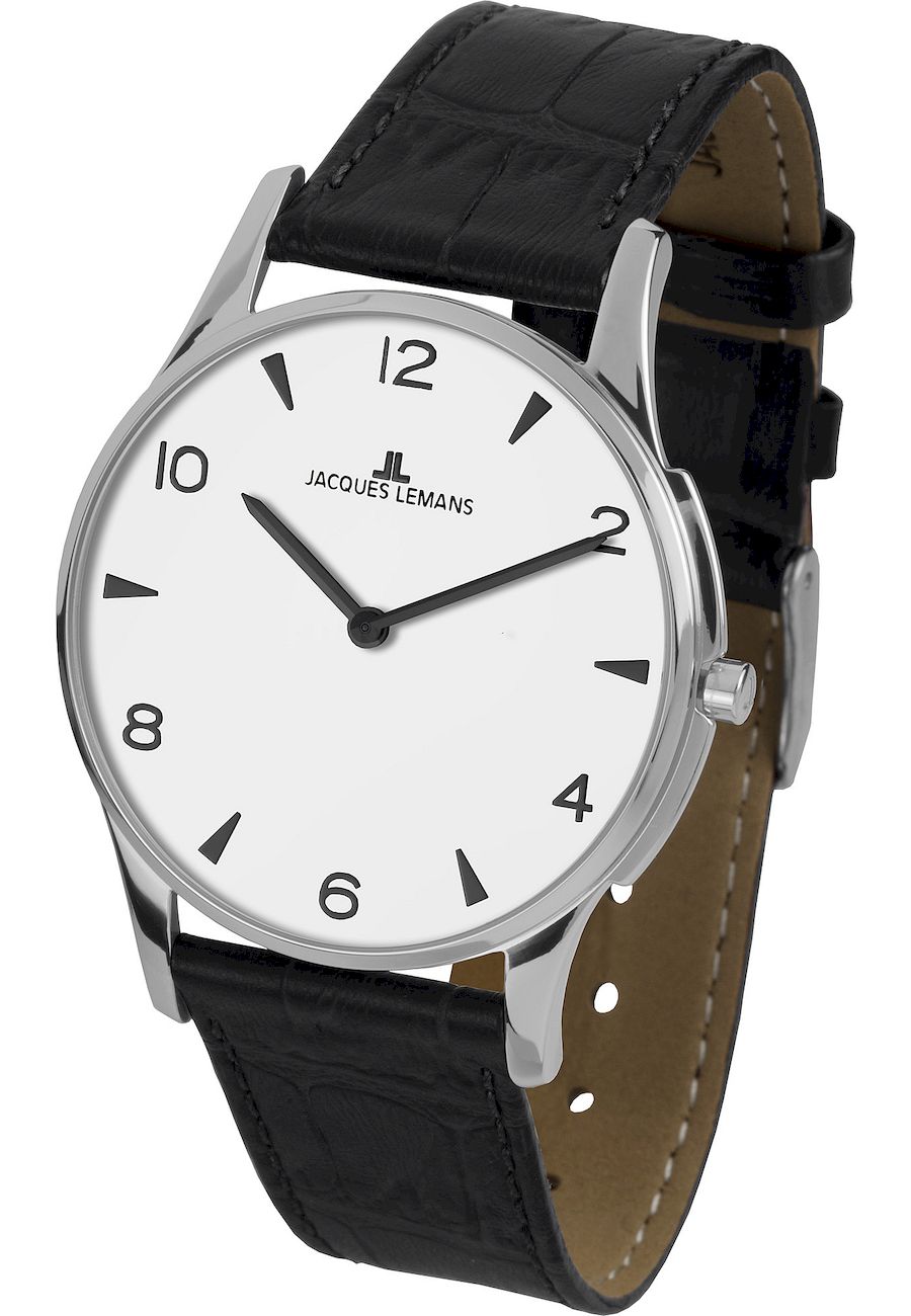 Ceas de dama Jacques-Lemans 1-1851ZB, Analog, Otel inoxidabil, 5 ATM, Negru