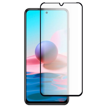 Folie Protectie Display pentru Xiaomi Redmi Note 10 / Redmi Note 10S, Hibrid Sticla&Ceramica, Full Glue, Negru Folie Protectie Display pentru Xiaomi Redmi Note 10 / Redmi Note 10S, Hibrid Sticla&Ceramica, Full Glue, Negru