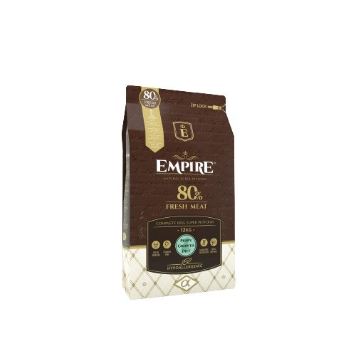 Set 2 pungi cu hrana pentru caini, EMPIRE, pui si juniori de rase mici, 24 kg