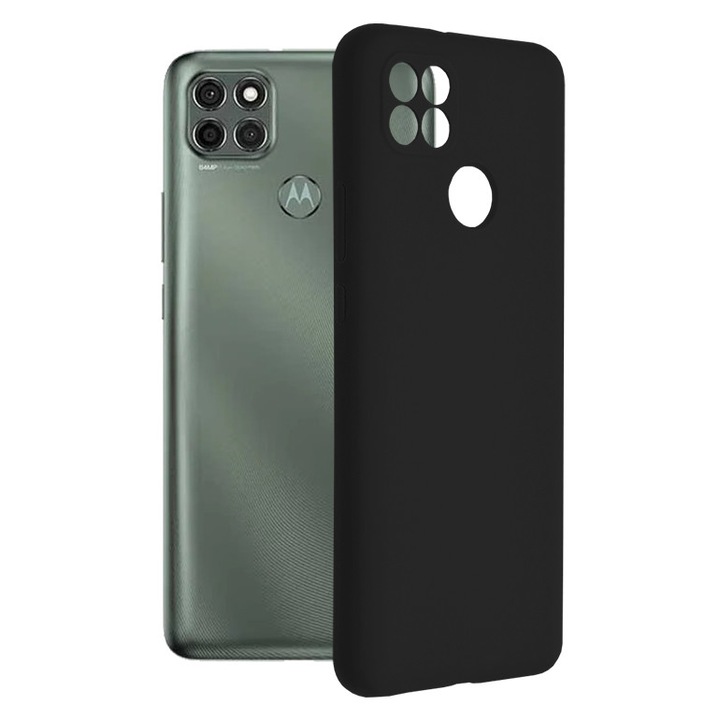 Капак, съвместим с Motorola Moto G9 Power, тънък и лек, N235, силикон, катранено черен